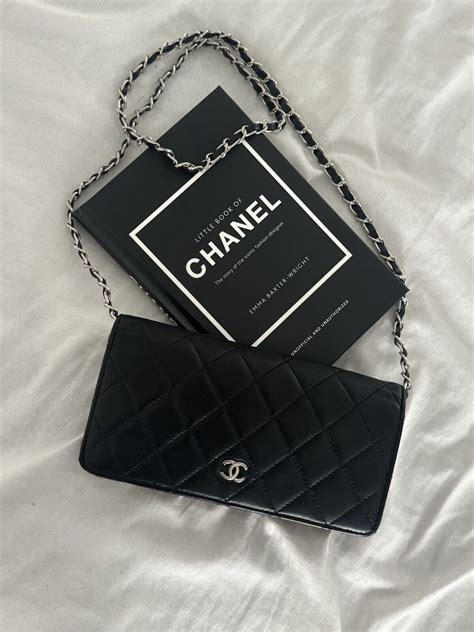 authentic chanel lambskin wallet.